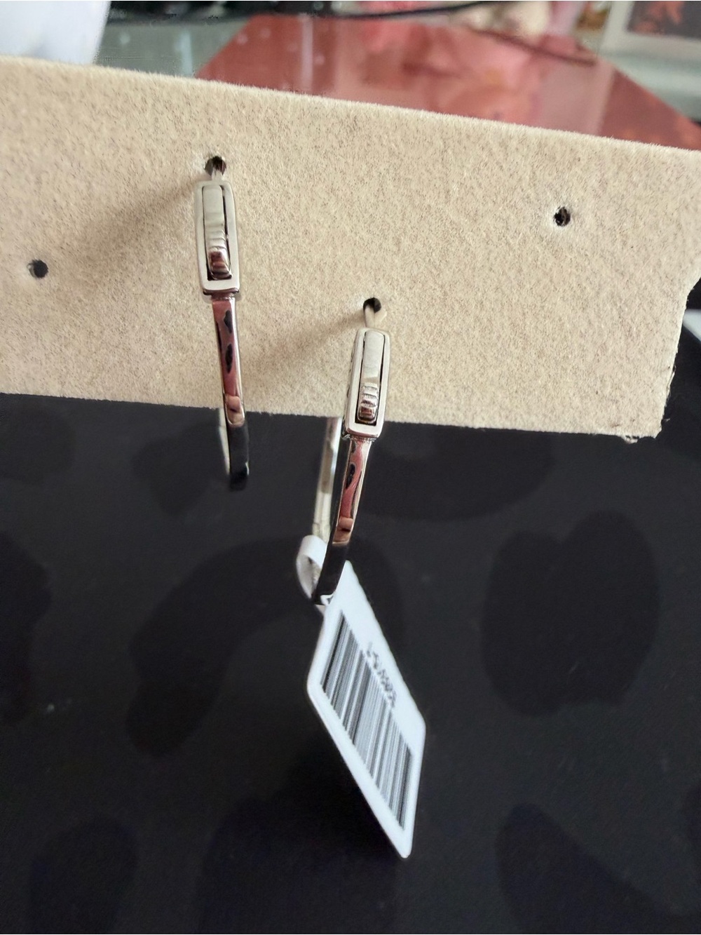 925 Sterling Silver Moissanite Pavé Hoop Earrings, brand new! - Picture 3 of 6